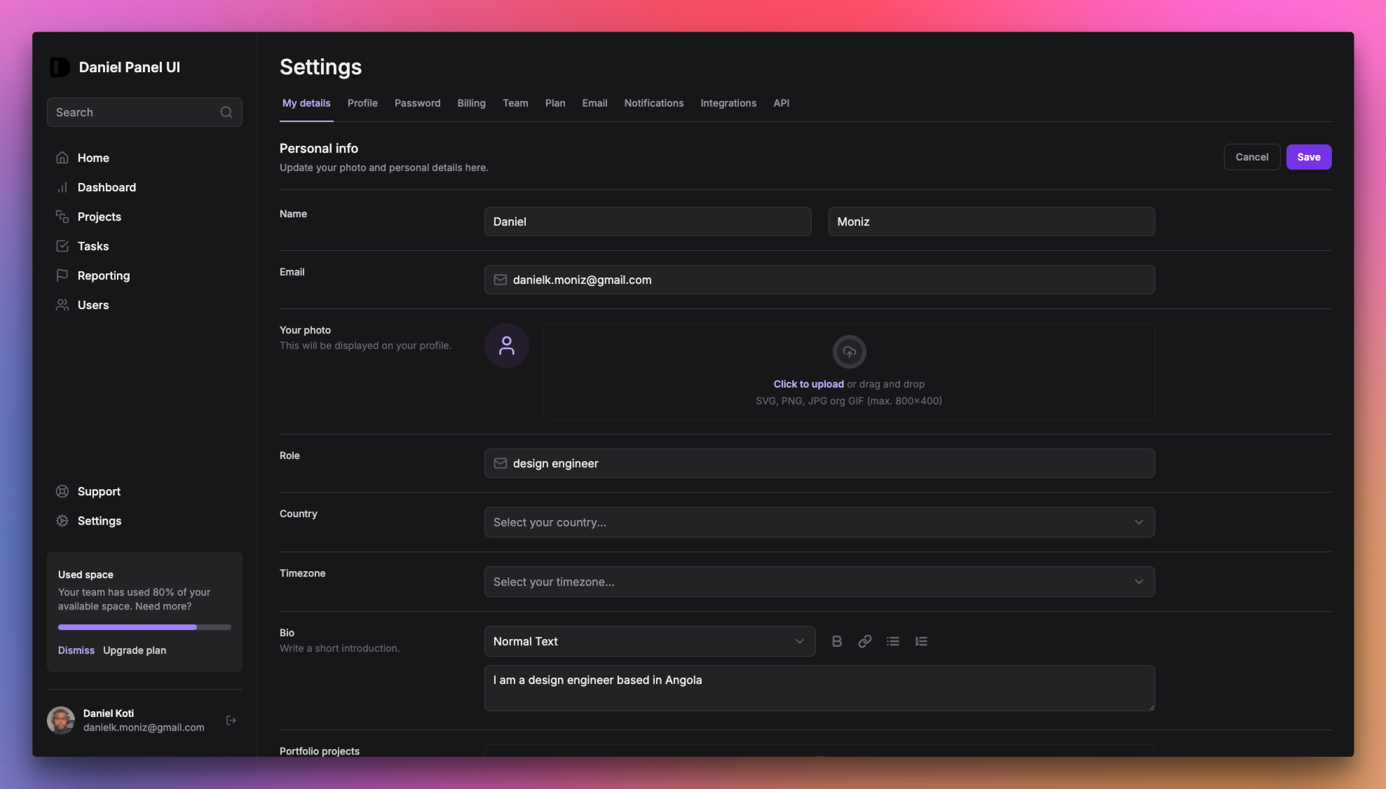 Admin Panel Template